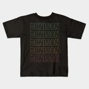 Denison Name Pattern Kids T-Shirt